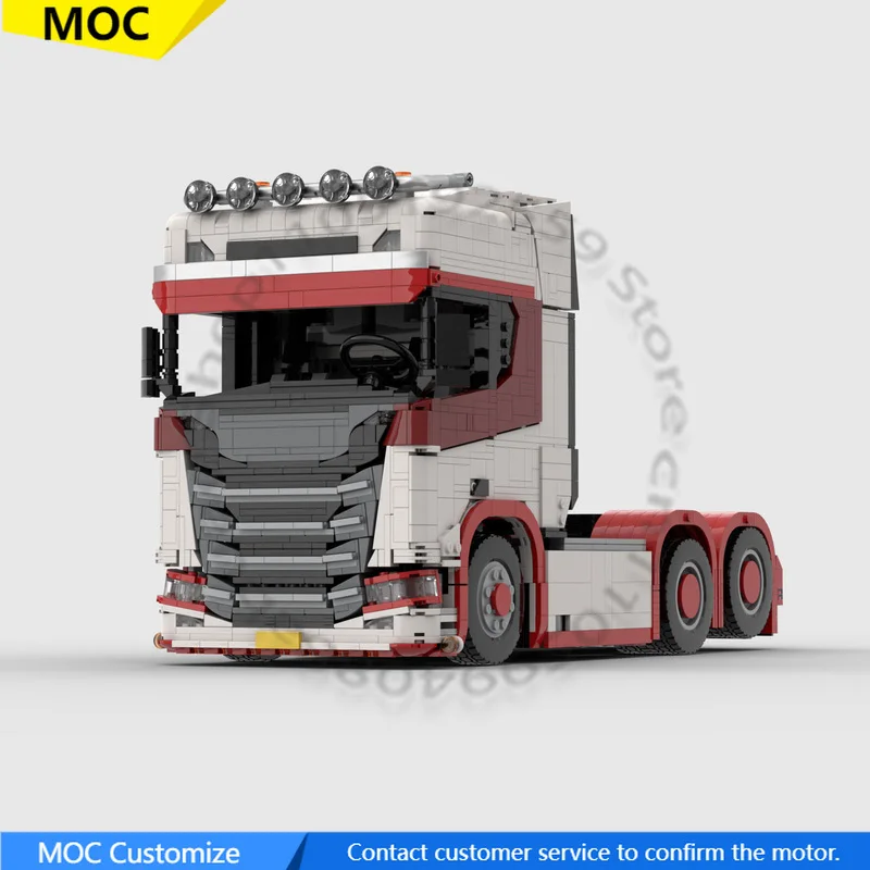 

2924 PCS Speed Hypercar 770s 6x2 truck tractor red 2.0 MOC Customize Modular Building Block Popular Brick DIY Holiday Toy Gifts