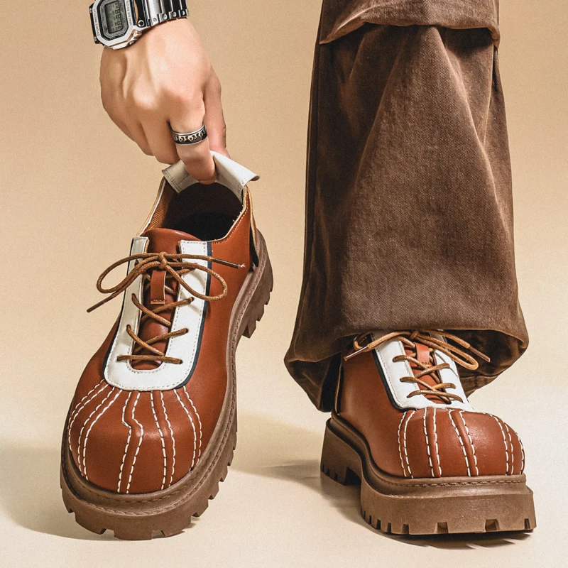 Winter Fashion Trend Essential for Outdoor Thick Soled High Rise Low Cut Casual Sports Shoe Anti Slip Sole Super Cool Men's Shoe