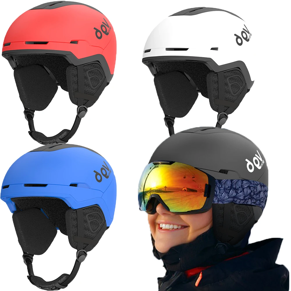 Casco da snowboard invernale Casco da snowboard in schiuma EPS Casco di sicurezza anti-impatto Ciclismo Motoslitta Sci protettivo per adulti