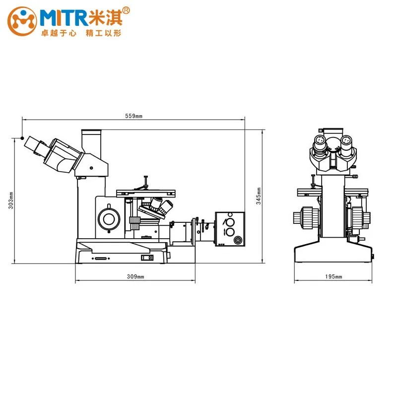 Inverted Biological Microscope 4XC Professional Trinocular Inverted Metallurgical Microscope for Industry Research 3