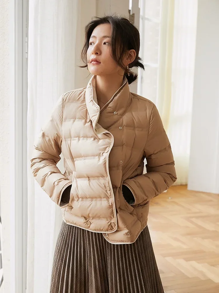 New Autumn Winter 90%  White Duck Down Korean Casual Ultra Lightweight Female Down Coat Women Fashion Short Down Jacket