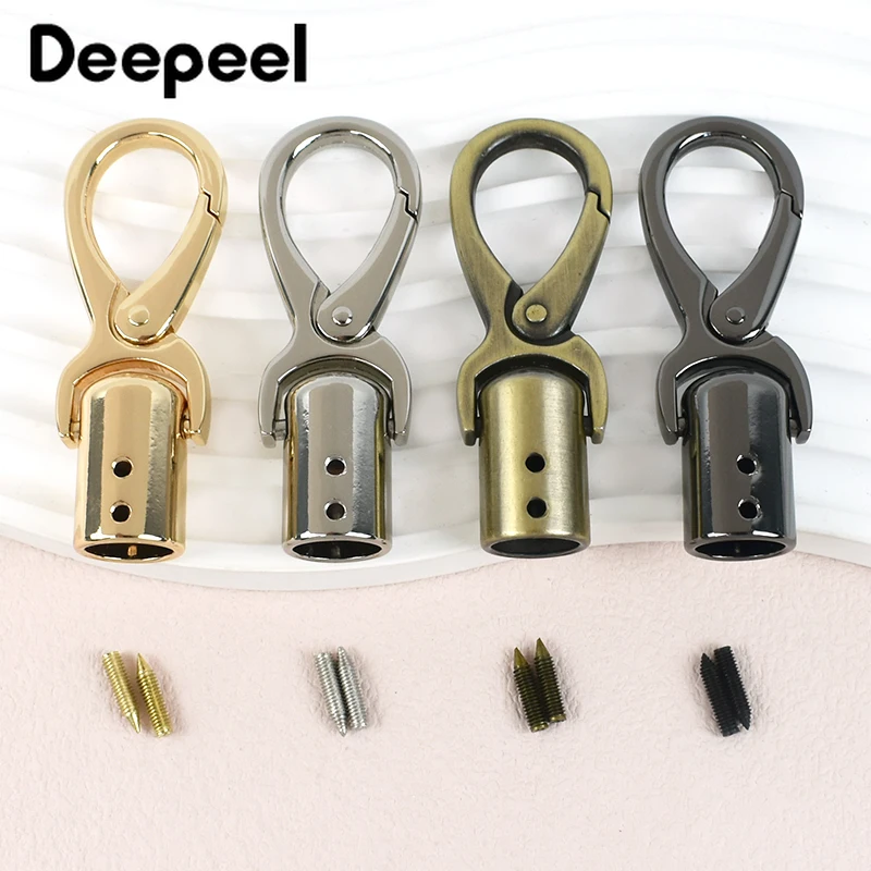 2/4/10Pcs Metal Bags Strap Stopper Buckles Tassels Screw Clips Clasp DIY Handbag Handle Webbing Carabiner Hook Bag Accessories