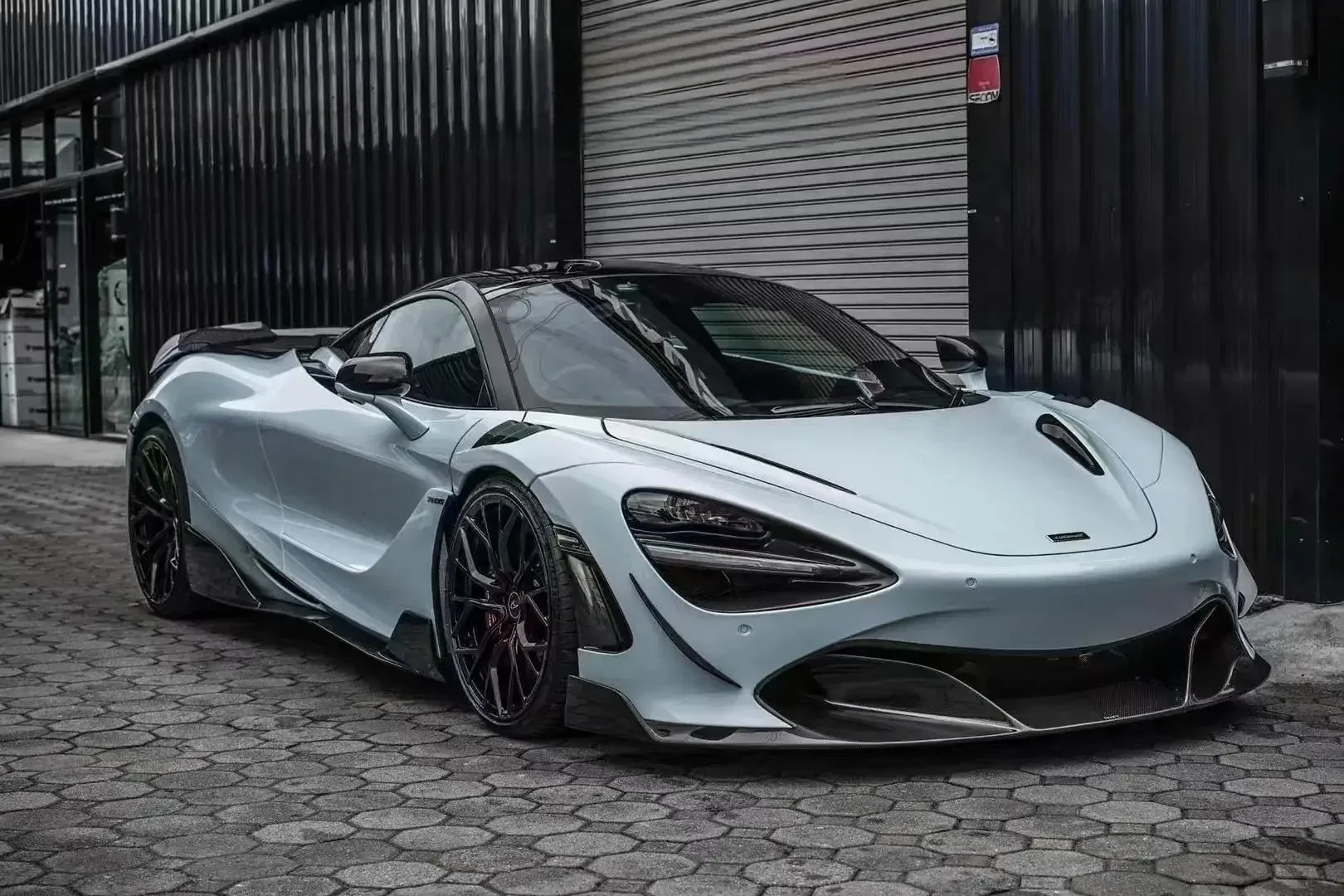 Dry Carbon Fiber Front Spoiler Rear Lip Tail Body Kit for McLaren 720s
