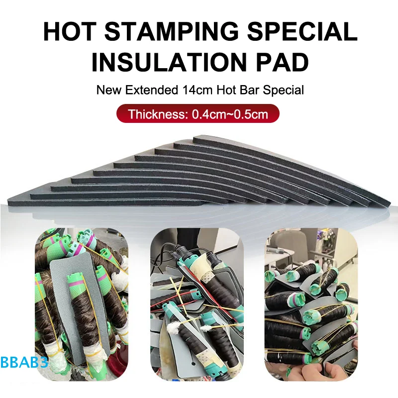 

【B】10/20Pcs 14cm Perm Insulation Rubber Pad For Hair Salon Heat Resistant Thermal Pads Scald Accessories For Hair Perming Strips