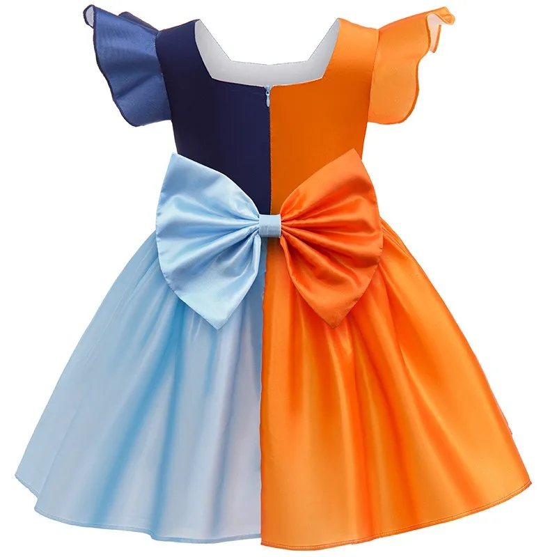 

Blueyeds Girl Cosplay Animated Movie Cute Cartoon Dress Christmas Carnival Birthday Gift Orange Printed Fluffy Skirt