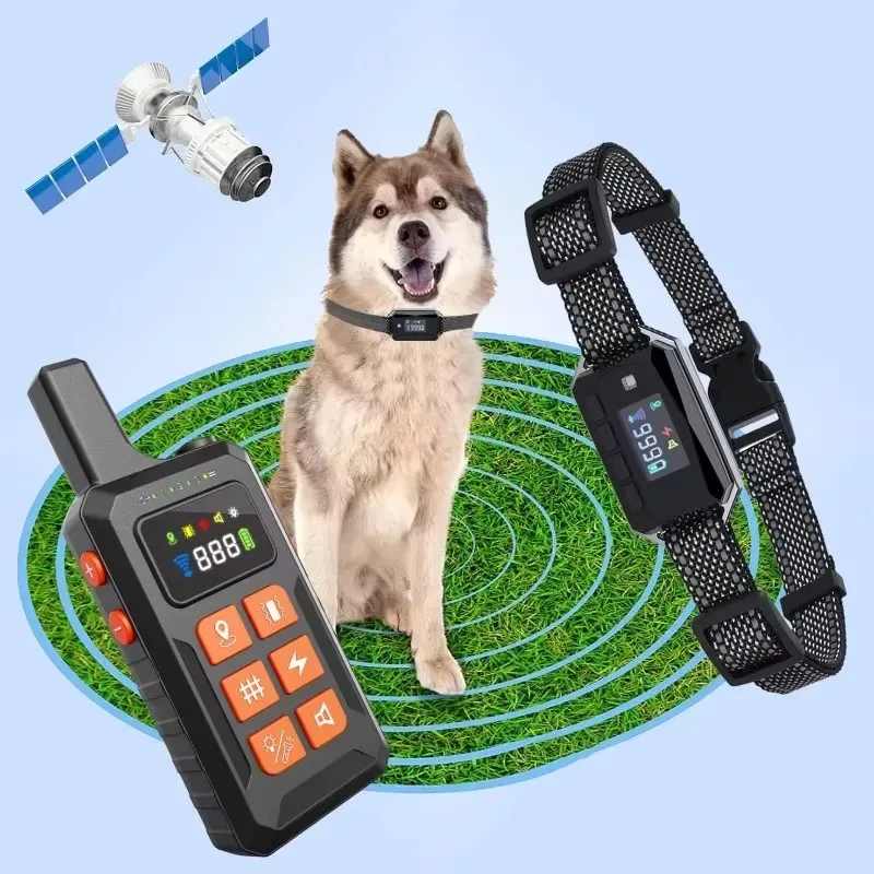 FurStarLatest Pet Trends GF02 Smart Remote Control GPS Dog Fence Training Collar With Vibration Static Shock Voice Security Prot