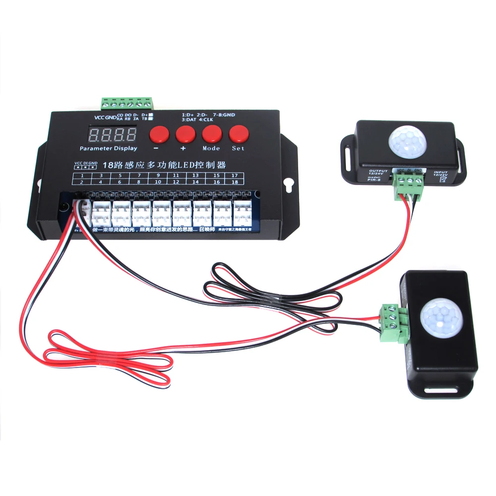 Led Strip Light Controller 18 Channel HumanTouch Multi-function Induction Controller Door Step Staircase Lamp Running