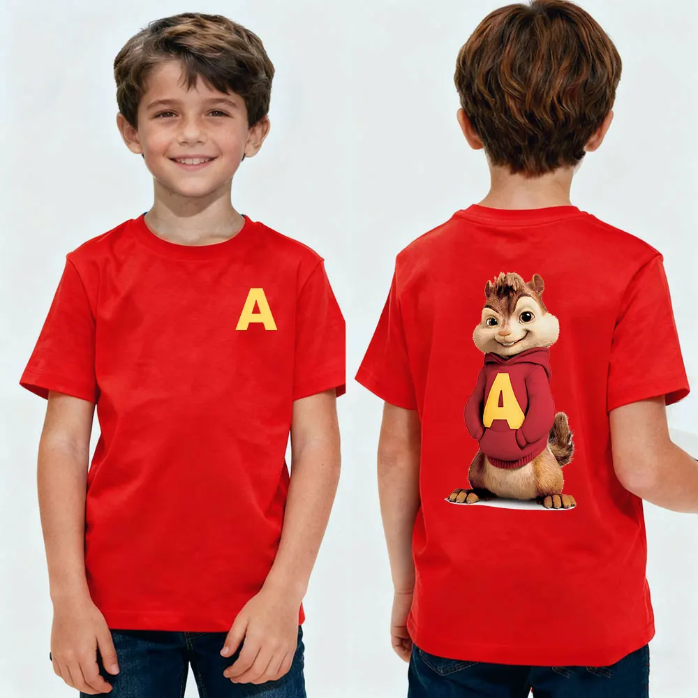 Alvin And The Chipmunks Cartoon T Shirt Boys Girls Kids Duplex Printing Graphic Design Casual Fashion Streetwear Clothing