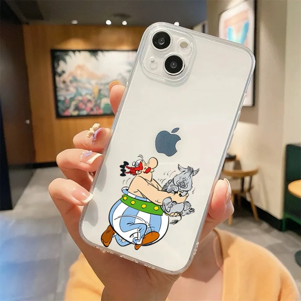 A-Asterix And Obelix Phone Case For Iphone 16 15 11 13 14 Pro Max 7 8 Plus X Xr Xs Max Se2020 12mini Transparent Cover