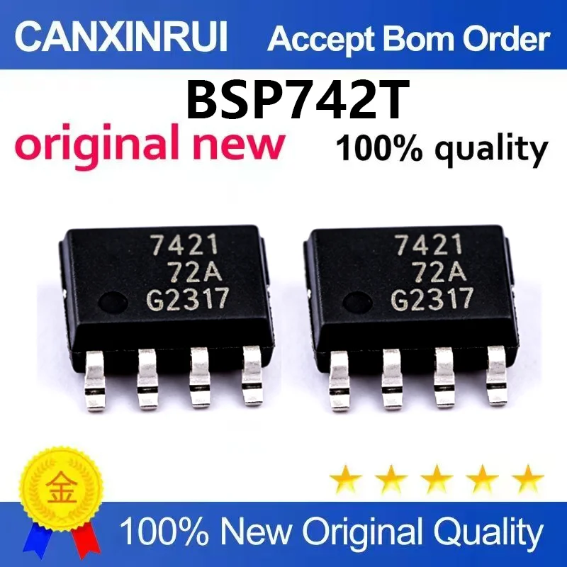 （5pcs-100pcs）Imported BSP742T silk screen 742T SOP-8 intelligent power high edge switch power chip IC