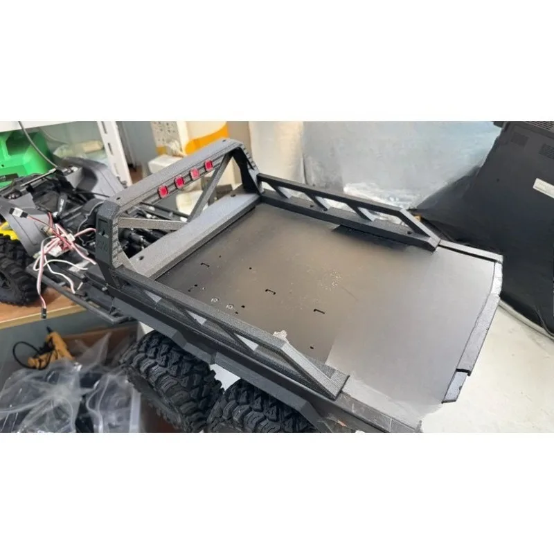For CrossRC EMO XL2 1/8  Scale RC Crawler Rear Bed Roll Bar with Side Panels 3D-Printed Upgrade Part, Factory Fit No Damage