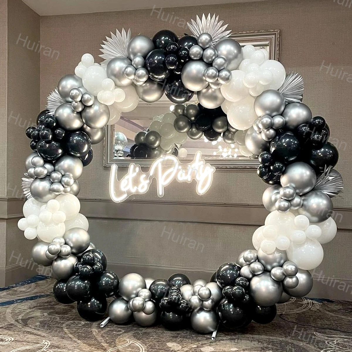 Silver Latex Balloon Garland Arch Kit Wedding Birthday Party Decoration Kids Birthday Ballon Baby Shower Latex Confetti Baloon