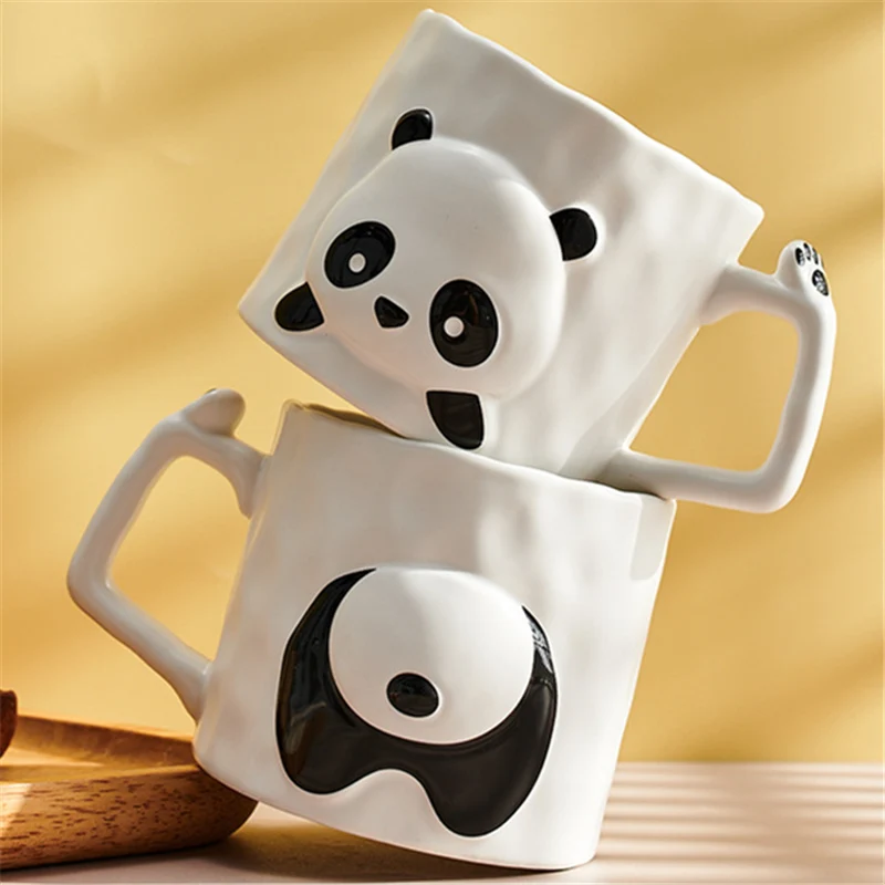 

Creative Bear Ceramic Mug Embossed Ceramic Cartoon Water Cup Home Coffee Mug Personalized Tableware Bar Drinking Utensils