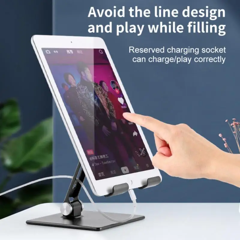 

Universal Tablet Desktop Stand For Metal Adjustable Foldable Extend Tablet Holder For Phone Tablet Stand