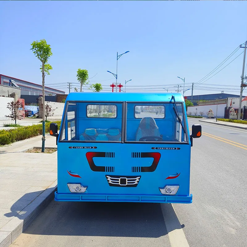New Wholesale 2 Ton Electric Iron Donkey Cart 4-Wheeled Cargo Quadricycle 4000W Agricultural Transport Truck