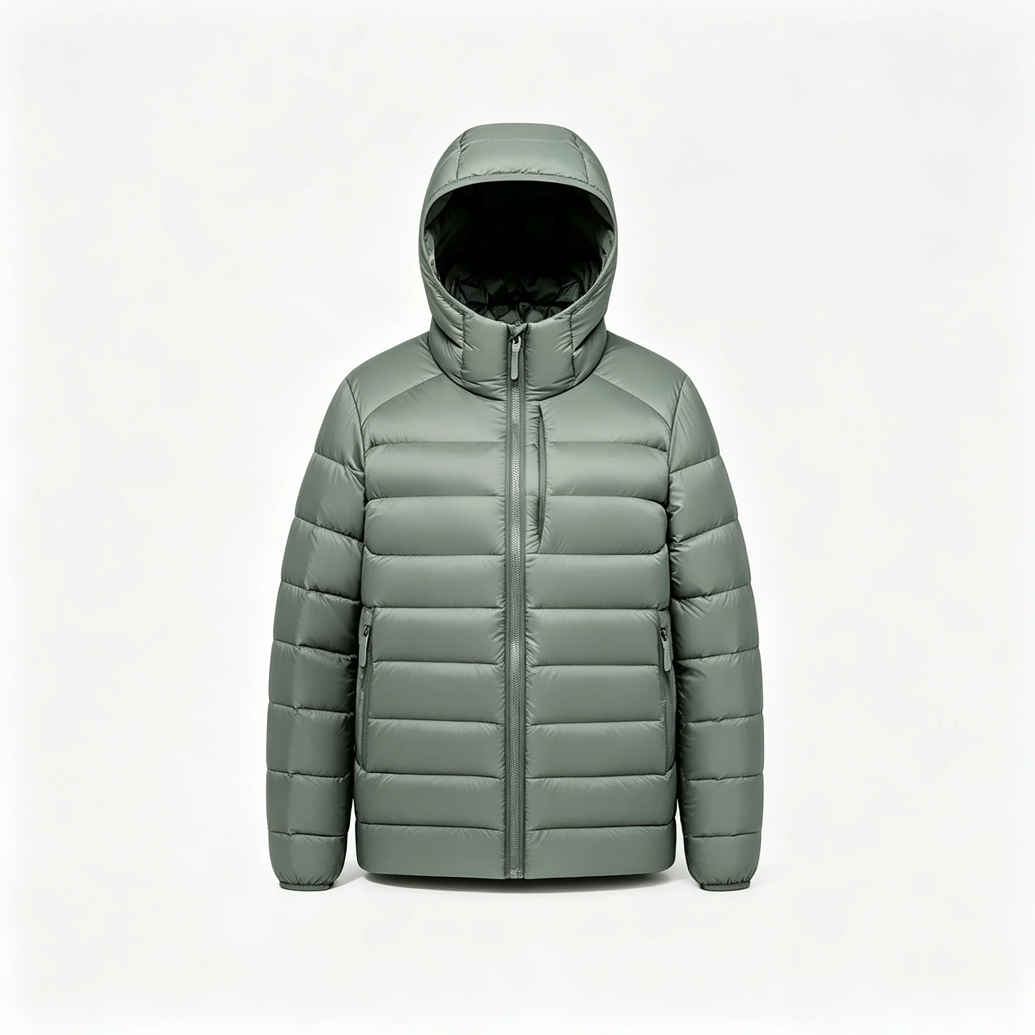 Unisex Hooded 90% Down Jacket High-density Nylon Water Repellent Stain Resistant Graphene Anti-static Slim Coat Commute Portable