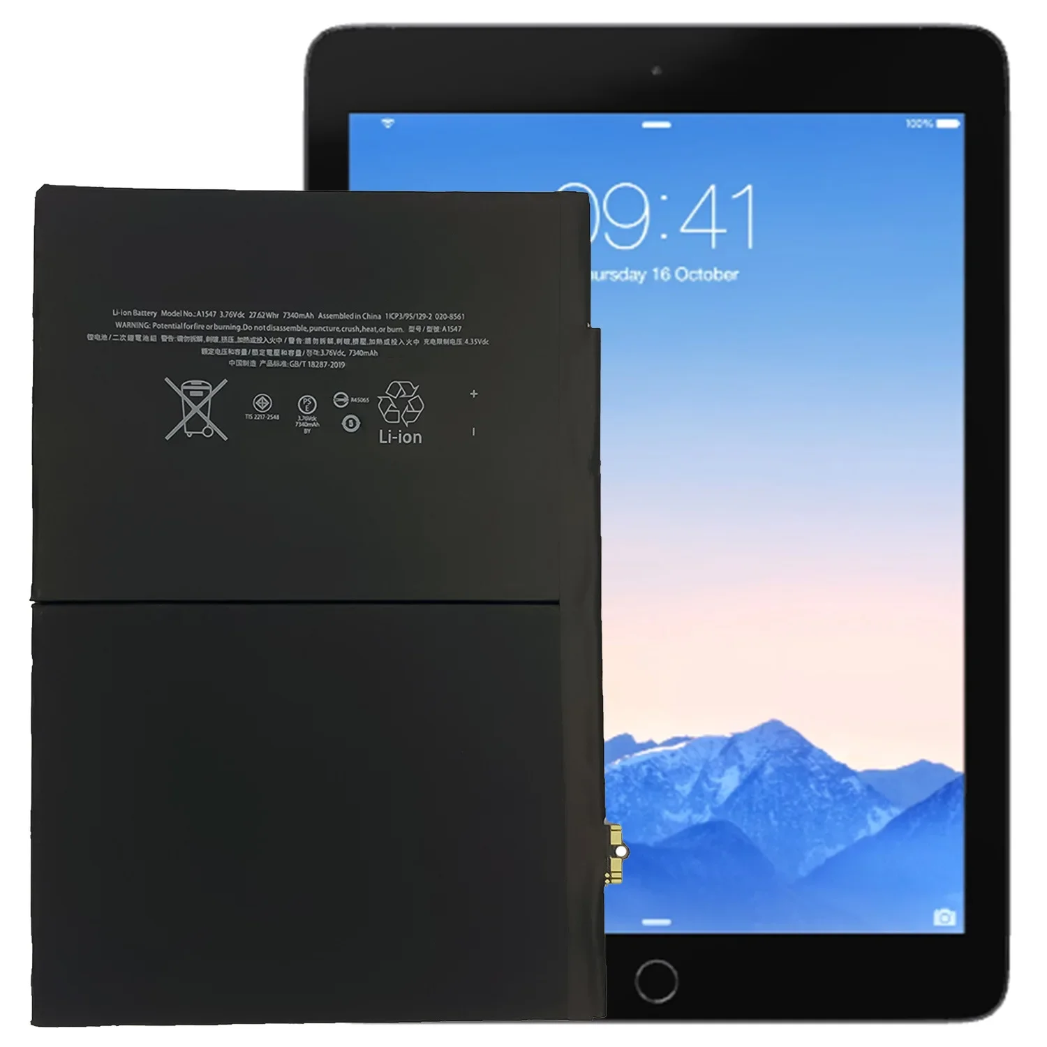 Batería de repuesto para Apple iPad 6 Air 2, A1893, 7340mAh, A1566, A1567