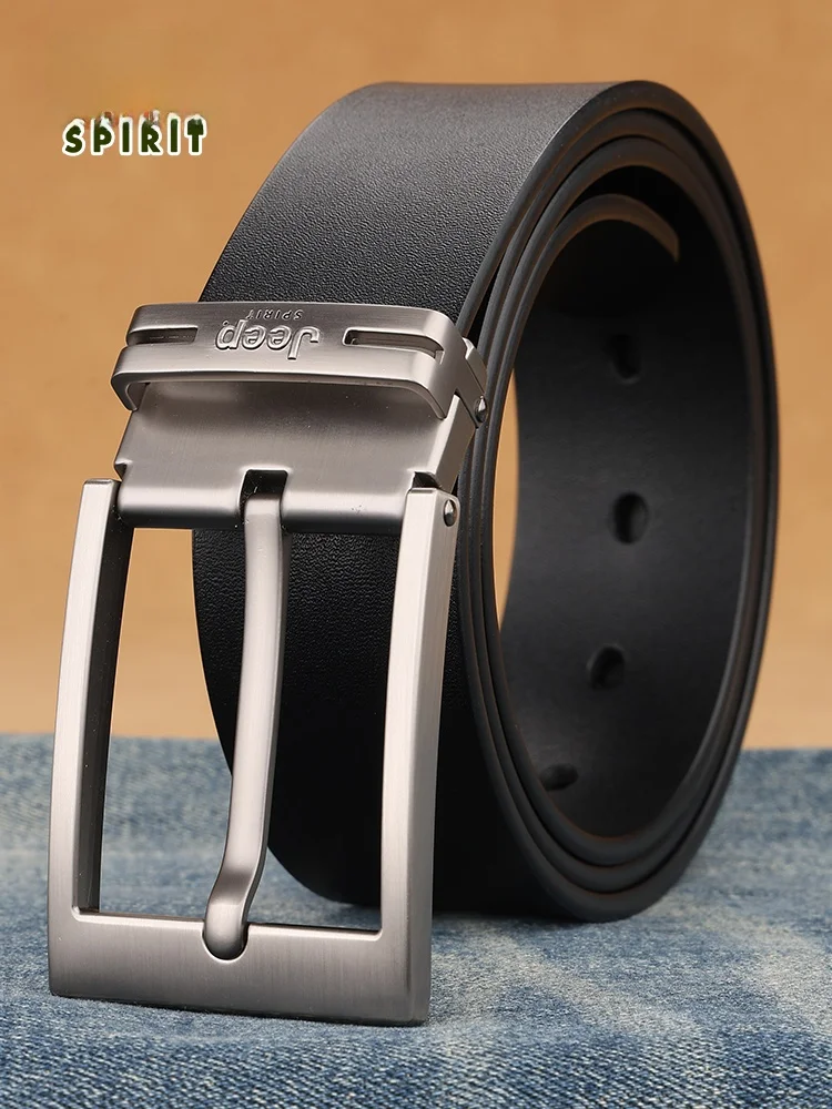 スピリット-メンズベルト-純粋な牛革-本革-カジュアルベルト-バックル-ウエストベルト-すべての年齢層向け-軽量-滑らかな表面