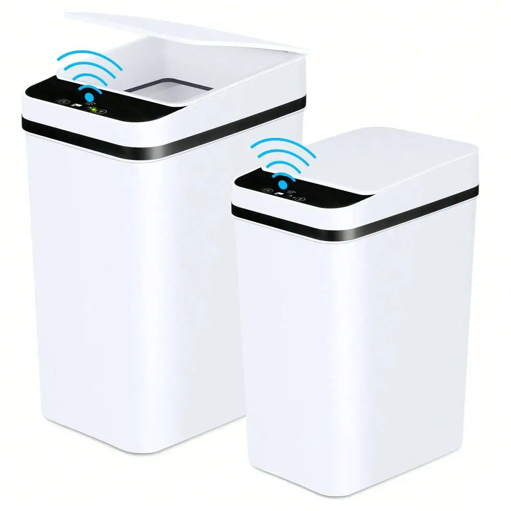 

Pack 2.2 Gal 4 Gal Bathroom Automatic Trash Can Touchless Motion Sensor Small Garbage Can With Lid Smart Electric Narrow Waterpr