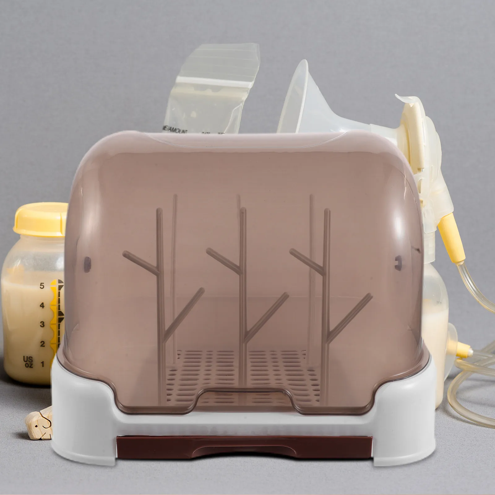 

1Set Dustproof Baby Bottle Drying Rack Compact Countertop Organizer Efficient Drying for Bottles Cups Pacifiers