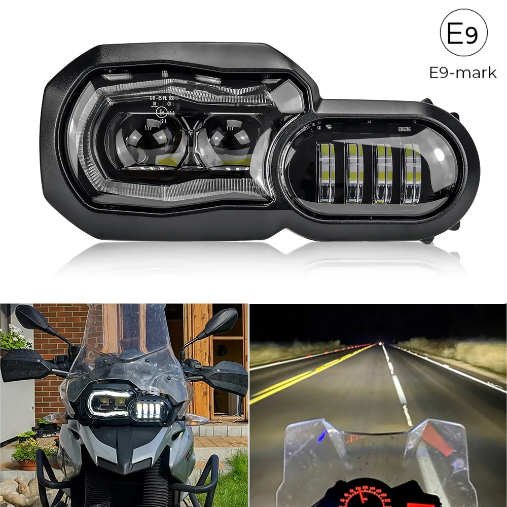 

E9 Motorcycle LED Headlights for BMW F650GS F700GS F800GS F800R ADV GS F800 R Lights Complete LED Headlights Assembly 2008-2018