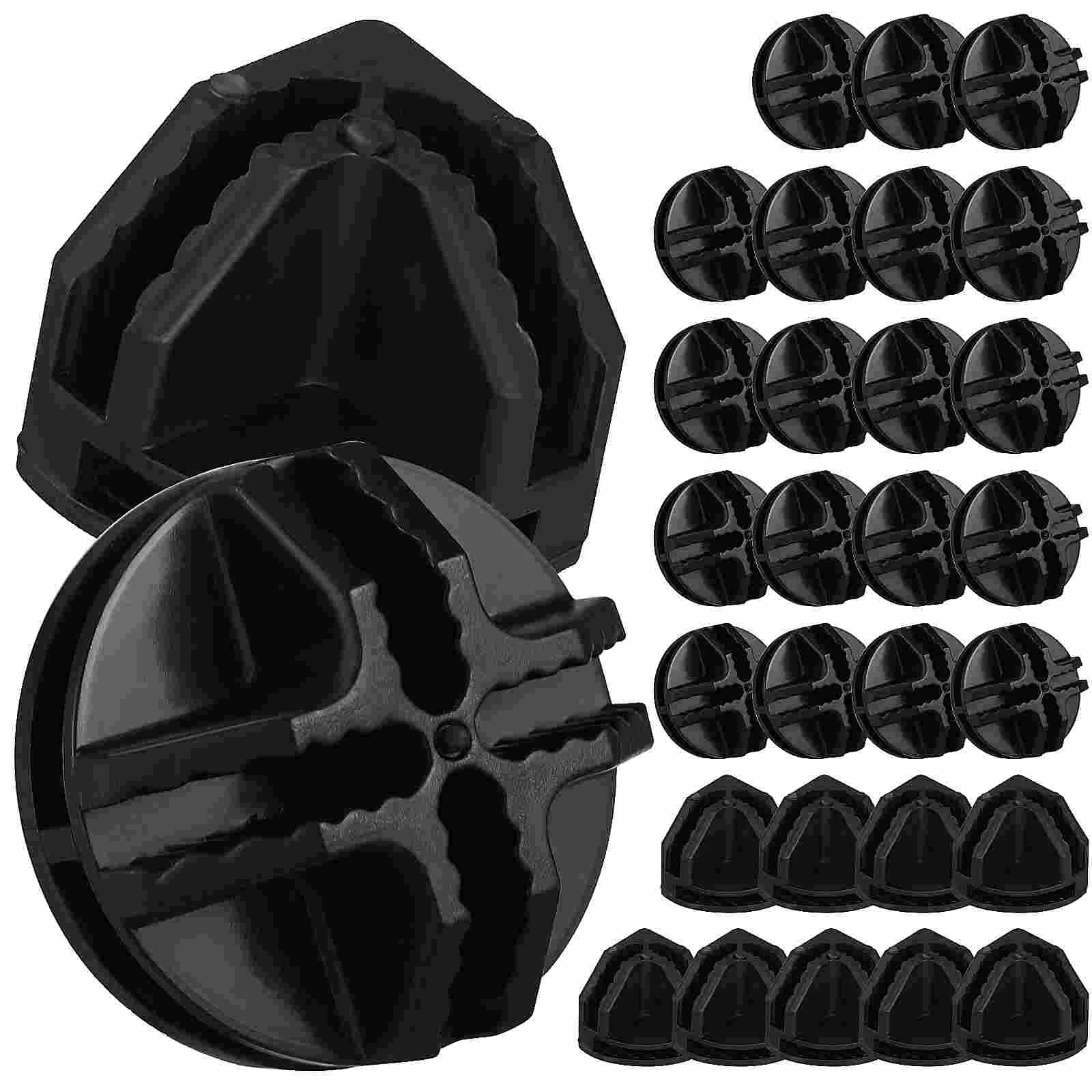 

30 Pcs The Wire Snap Combination Cabinet Cube Organizer Connectors Storage Drawer for Black Plastic