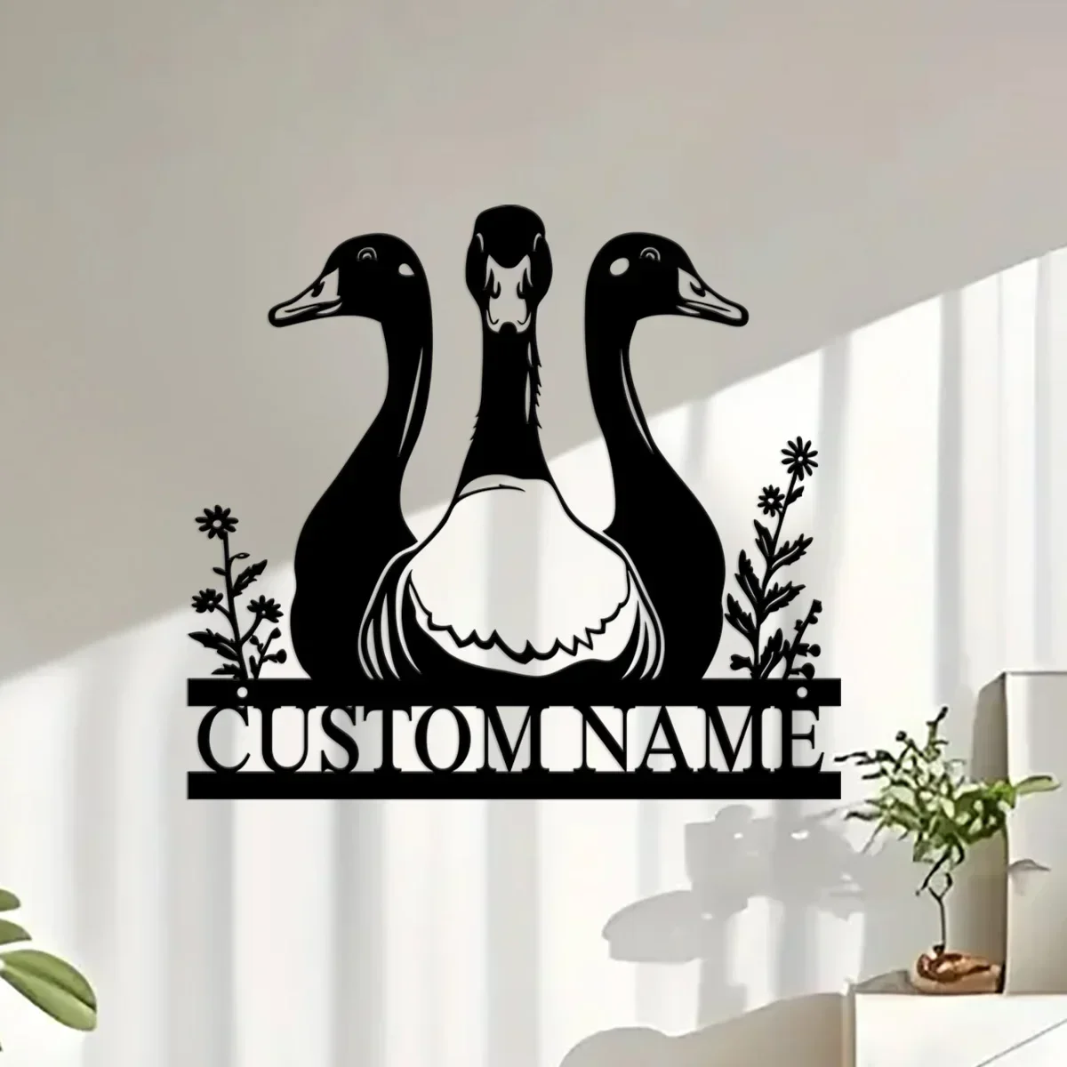 Guide The Geese in Style: Our Personalized Goose Farm Sign, Metal Goose Crossing Sign. Ideal for Farms, Adding A Touch of Whimsy