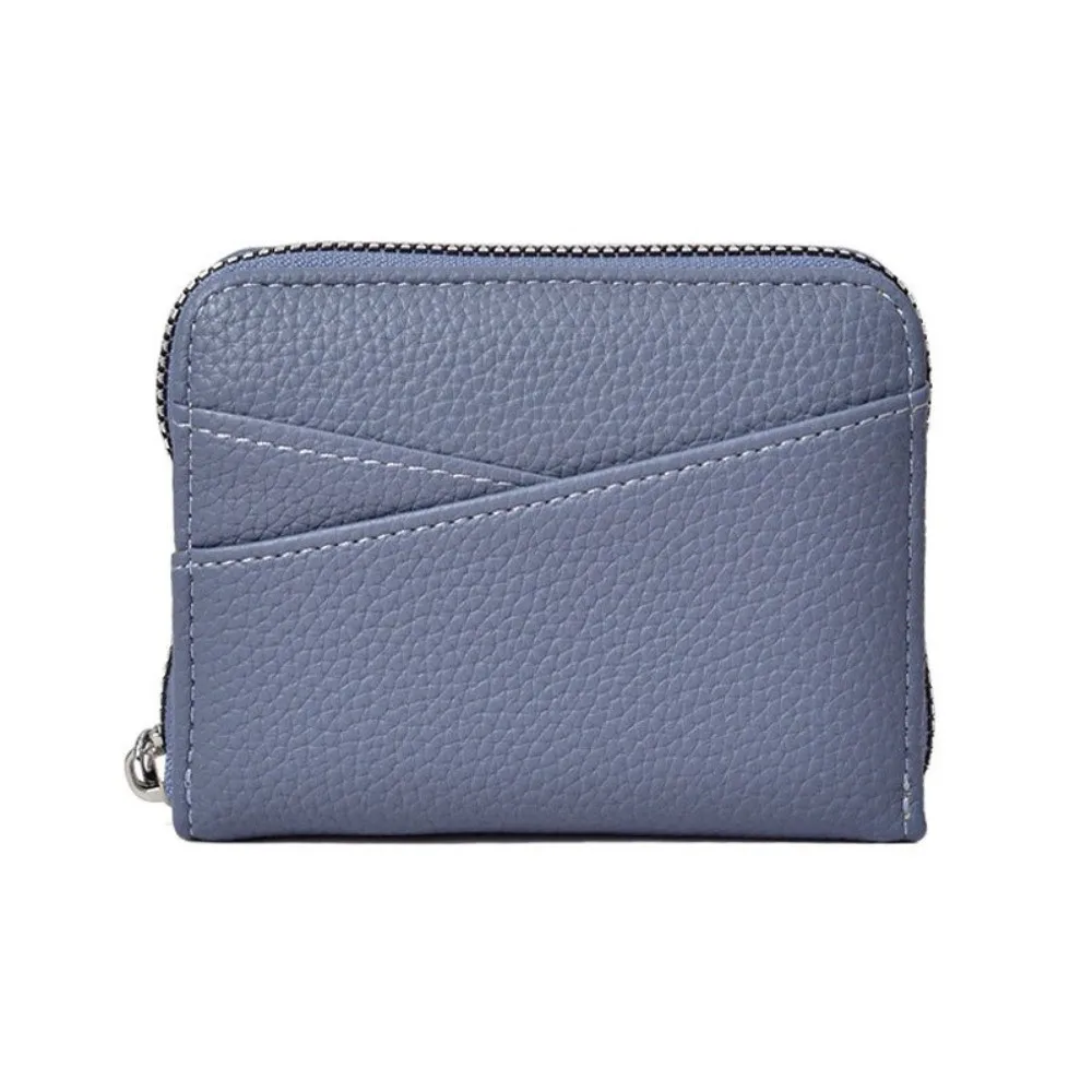 Simple Short PU Leather Wallet Multiple Card Slots Japanese Coin Pouch Large Capacity Solid Color Organ Card Holder Outdoor
