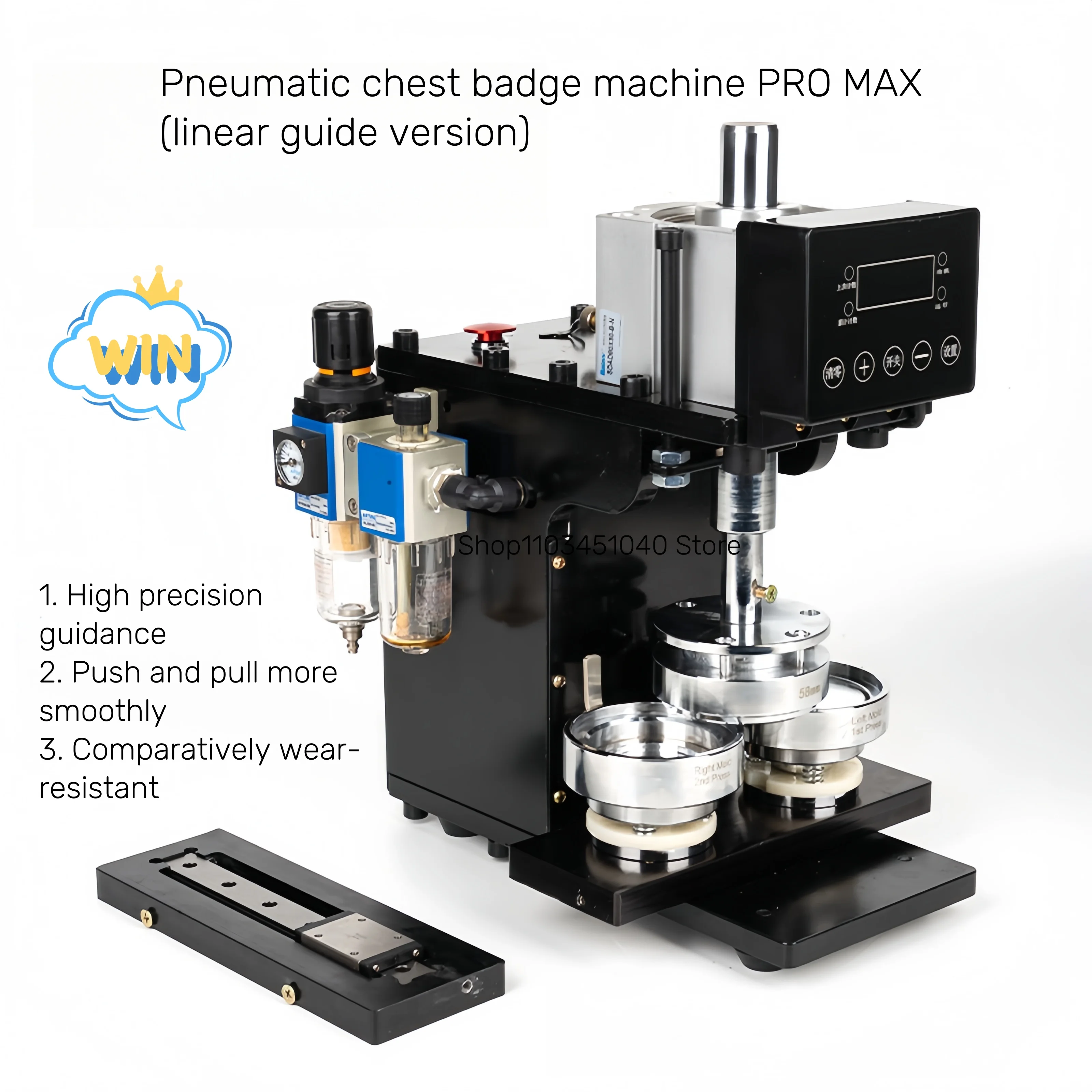 

Модернизированная пневматическая машина для бейджей, настольный цельнометаллический корпус, семейный перфоратор «сделай сам», автоматический индукционный инструмент для штамповки с формой