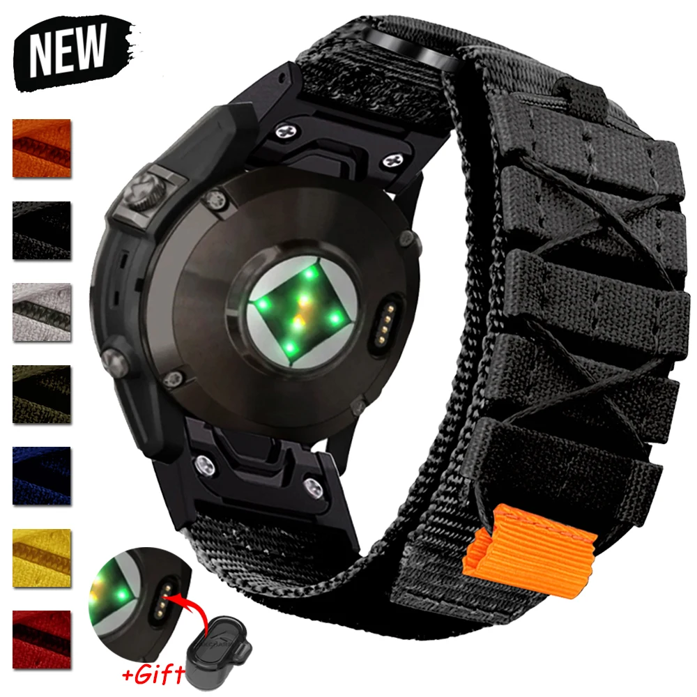 

Ремешок нейлоновый для Garmin Fenix 7X 6X Pro 5X 5X Plus 7 6/6Pro, браслет для смарт-часов Garmin 22 мм 26 мм, Аксессуары для браслета