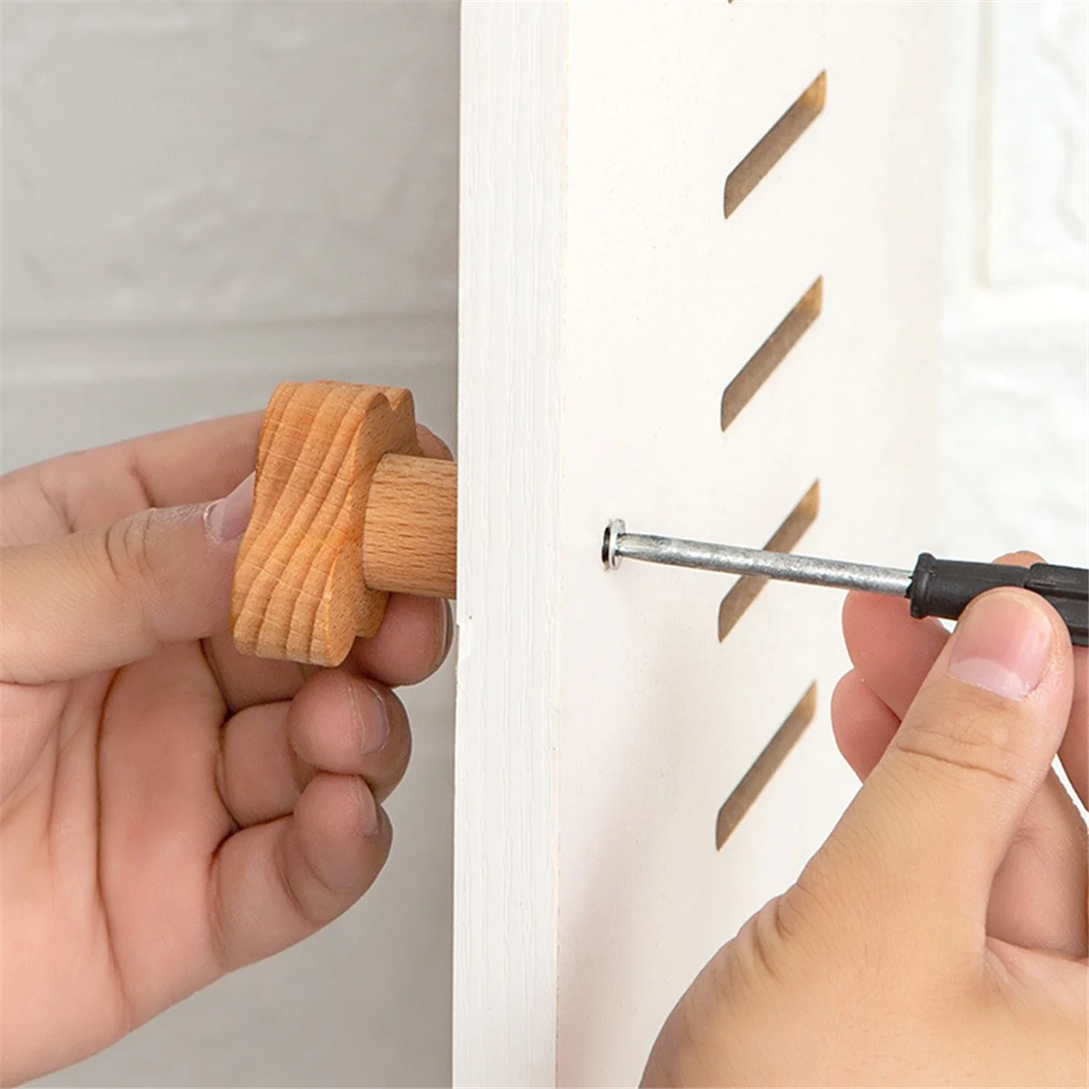 ABJZ 6 قطعة سحابة شكل مقابض لقطع الأثاث القمر درج مقابض خشبية سحابة الأطفال الديكور خزانة الخشب تسحب المقابض مجموعة