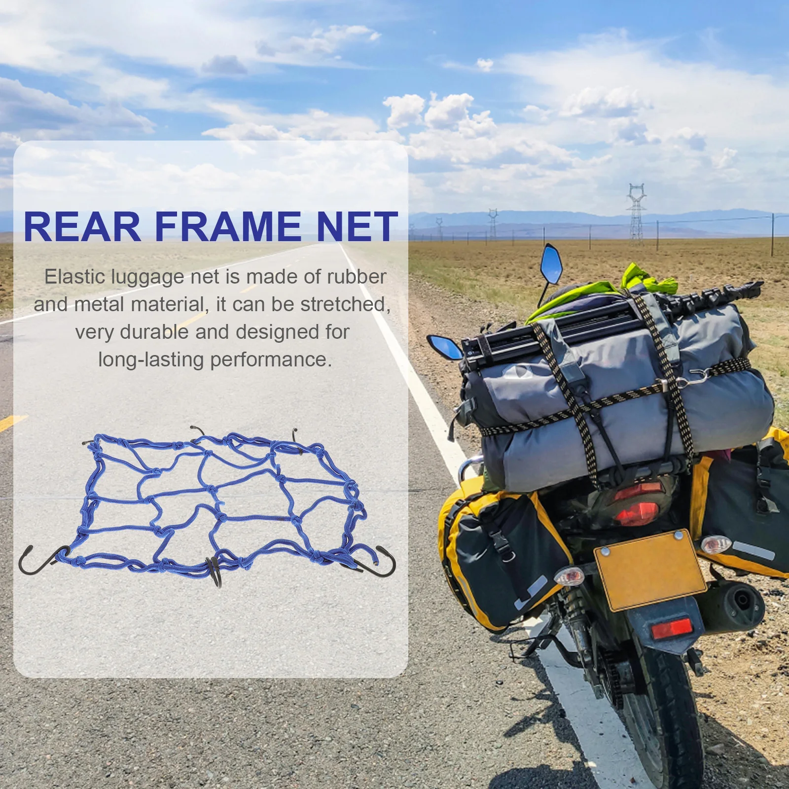 

Bicycle Mesh Accessories Motorcycle Net Bag Luggage Cover Elasticity Rubber Band