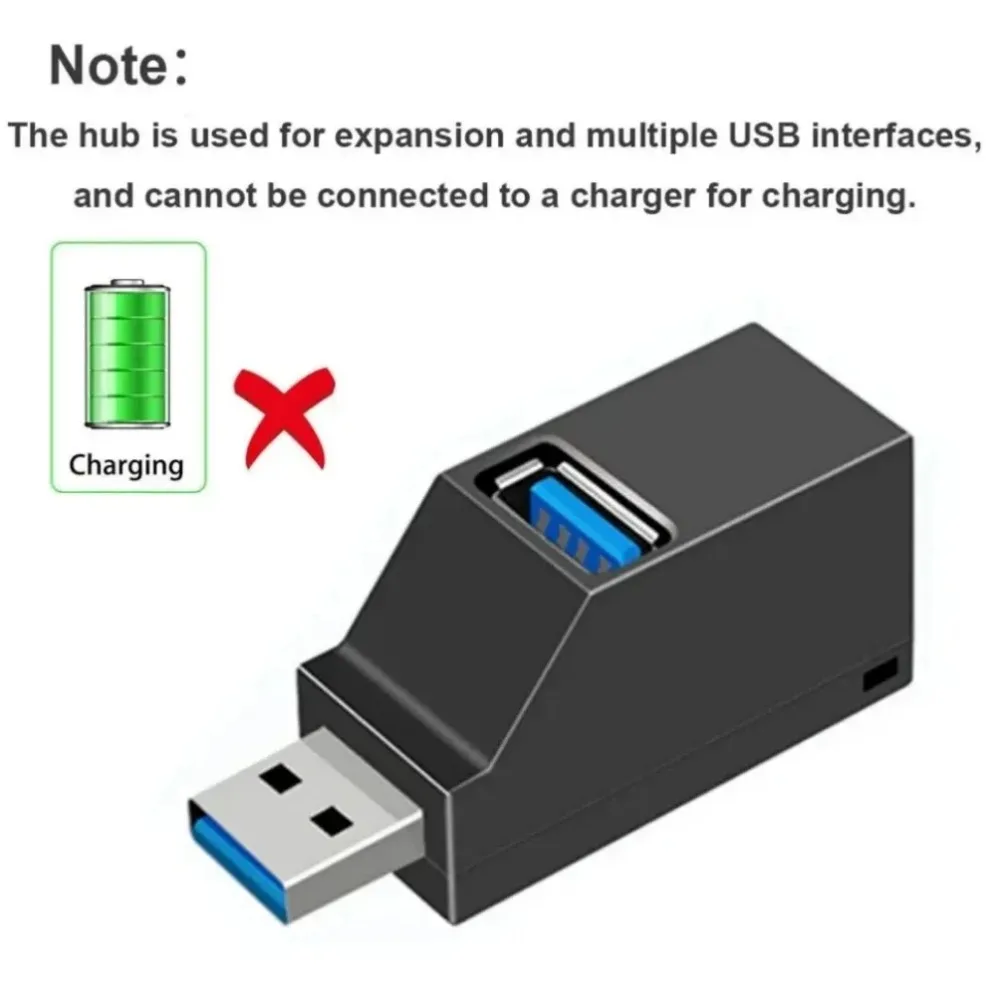 Usb 3.0 Hub Adapter Extender Mini Splitter 1 Tot 3 Poorten Hoge Snelheid Usb 3.0 2.0 Hub Voor U Schijf Kaartlezer Pc Laptop Accessoires