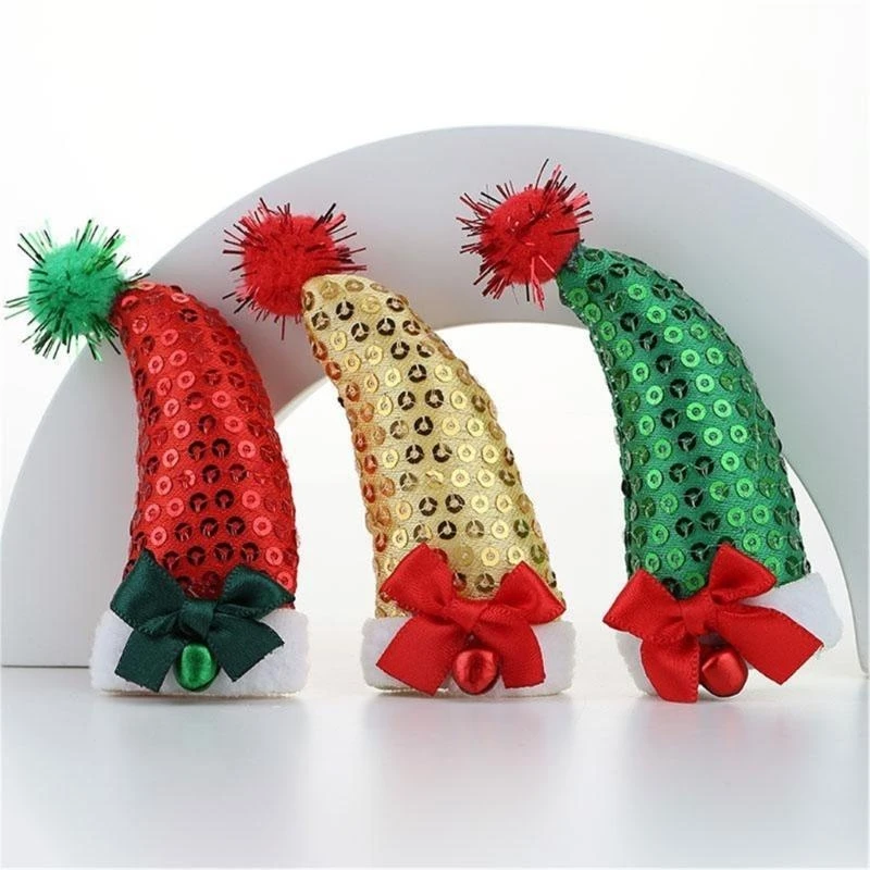 قبعة عيد الميلاد شكل يزين بقع DIY الحرفية لعبة عقال مواد الخياطة 15UB