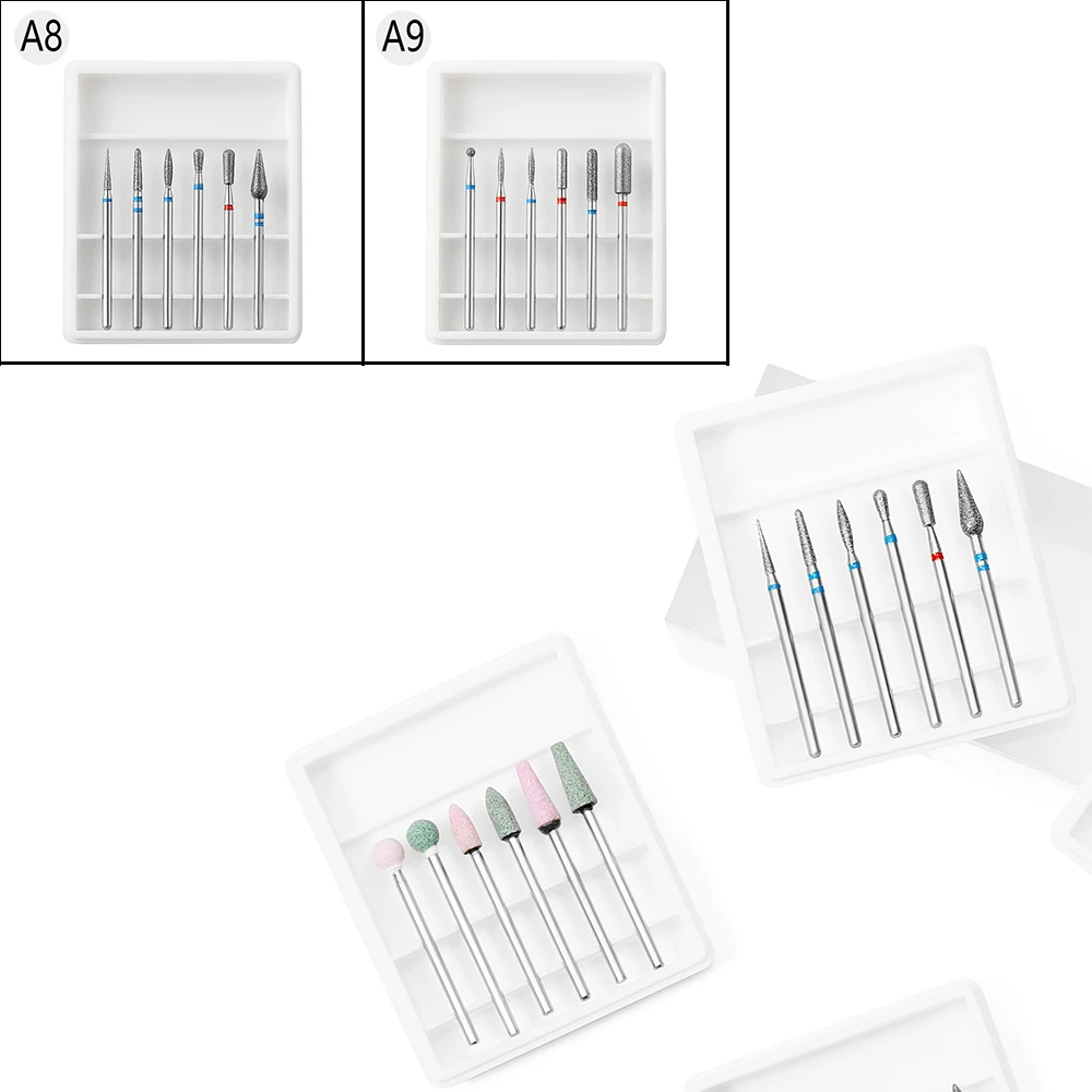 6 قطعة/الوحدة السيراميك الماس قاطعة المطحنة ل مانيكير مسمار الحفر آلة كهربائية اكسسوارات بت مجموعة لدغ باديكير أدوات الرسم #4