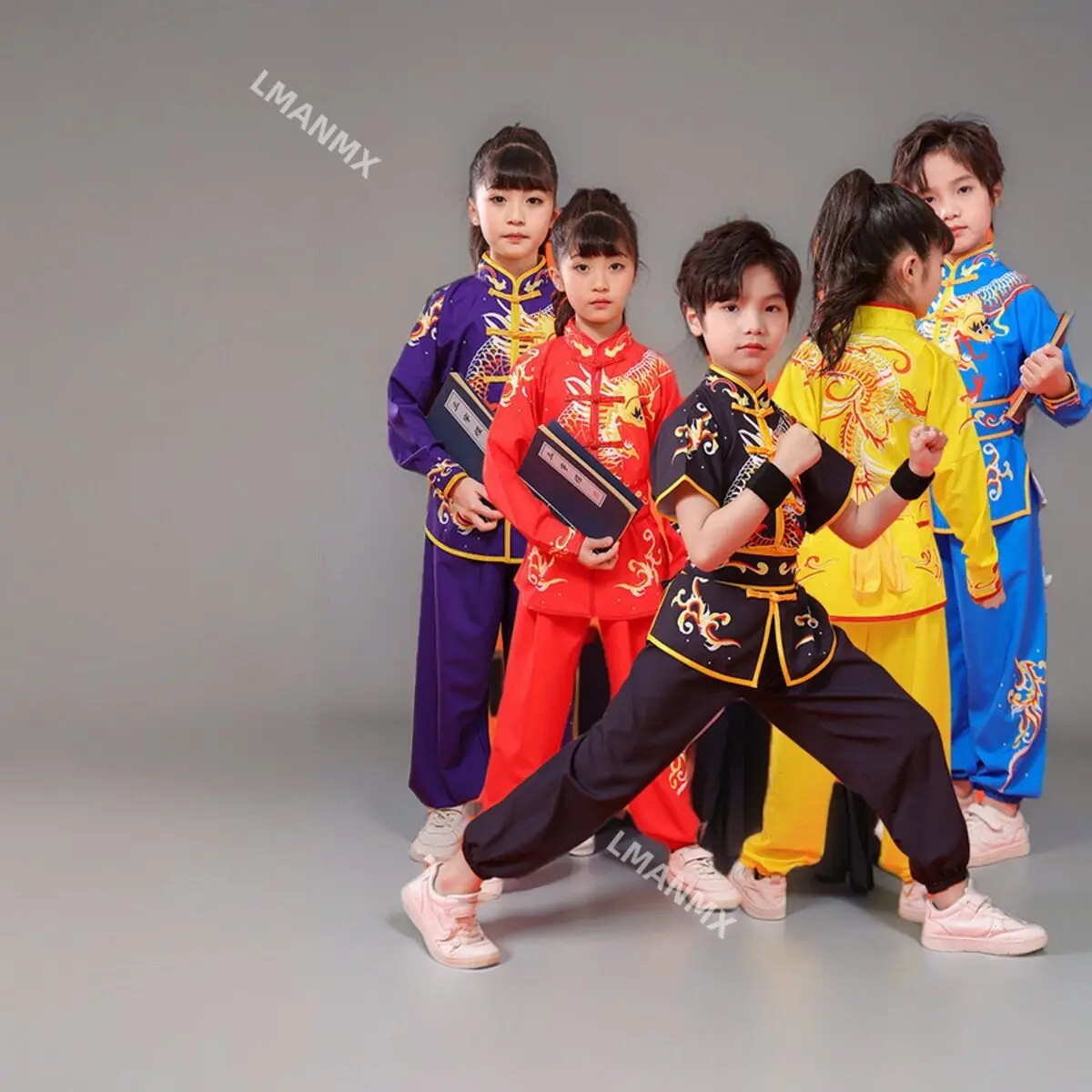 

Children's Martial Arts Performance Clothing Practice Clothing Long Short Sleeve Competition Performance Clothing Set