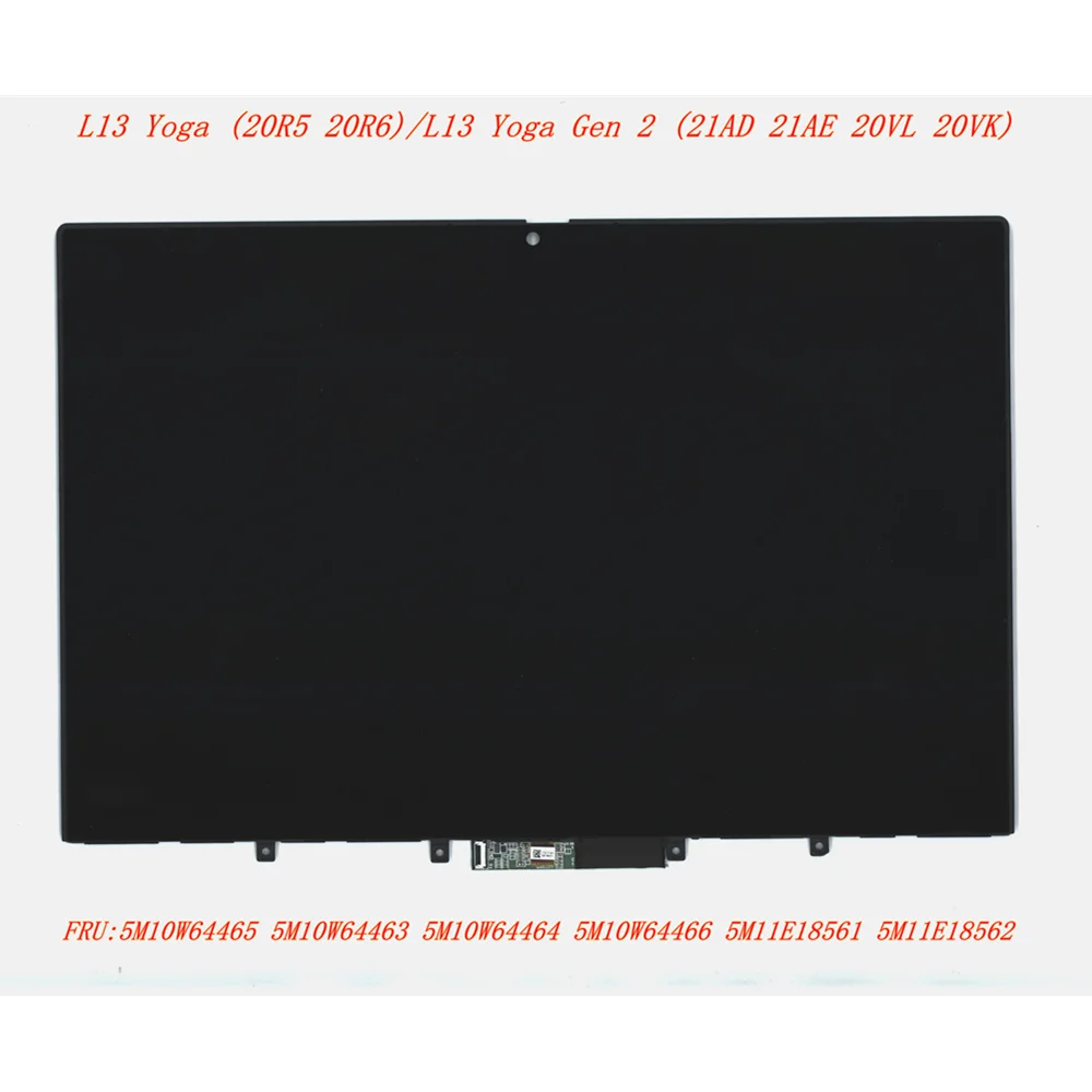 Novo para lenovo thinkpad l13 yoga, l13 yoga gen 2 lcd tela de toque montagem módulo toque 5m10w64465 5m10w64463 5m10w64464