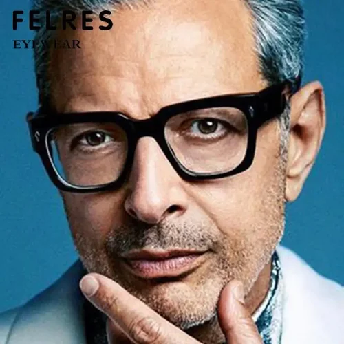 Imagen 2 del producto Gafas de lectura cuadradas Anti luz azul para hombres, gafas graduadas ópticas para computadora, lentes terminadas para hipermetropía, FELRES