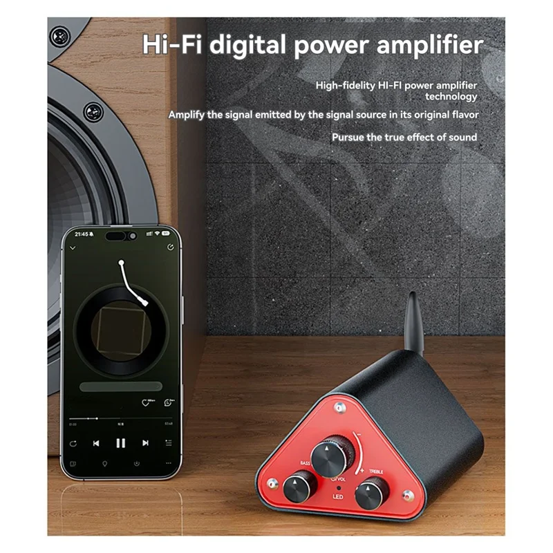 ABJF-مضخم صوت استيريو 2CH Hifi استقبال صوت عالي الدقة تصميم مدمج مثالي لأنظمة الصوت المنزلية