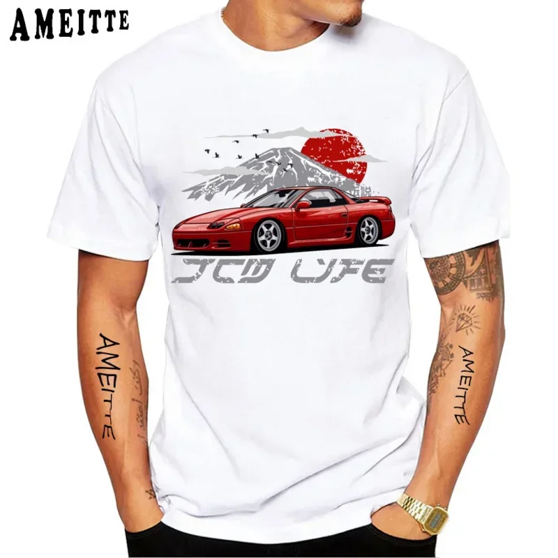 JDM life new summer Men manica corta.  GTO classic t-shirt legend Drift King magliette per auto boy casual white sport tees