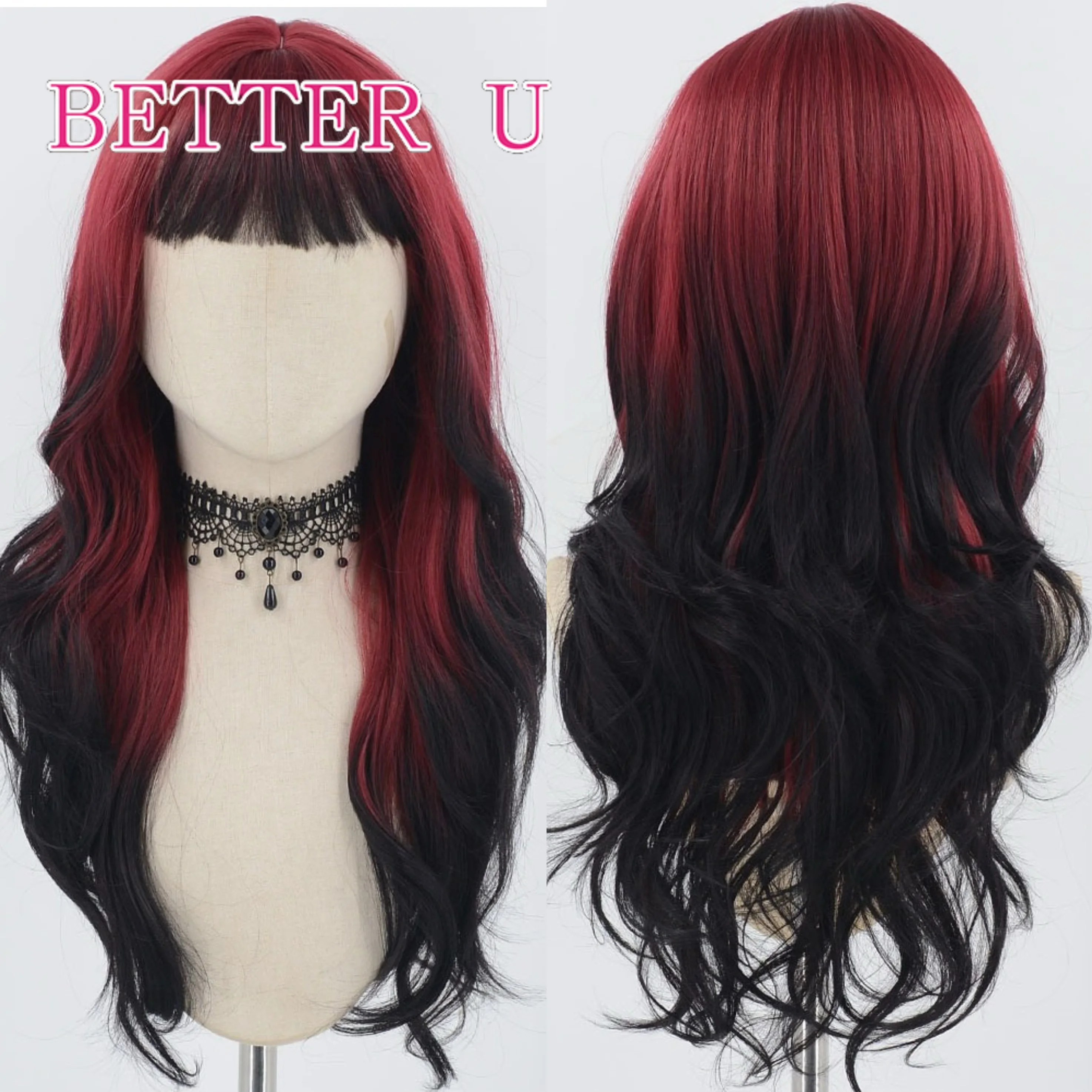 

Ombre Red/Black Human Hair Wigs 13x4 13x6 Lace Front Wigs Human Hair Pre-Plucking Body Wave Brazilian Lace Frontal Wig For Women