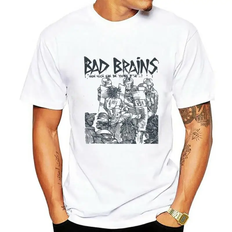 Bad Brains T Shirt Punk Rock Fugazi Minor Threat Fishbone Band Graphic Tee Men Short Sleeve Cheap Sale Cotton T Shirt