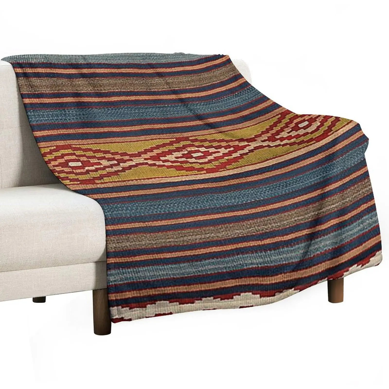 

navajo blanket,southwestern art,native american art,indian art,arizona,dessert,geometric pattern,bow and arrows,co Throw Blanket