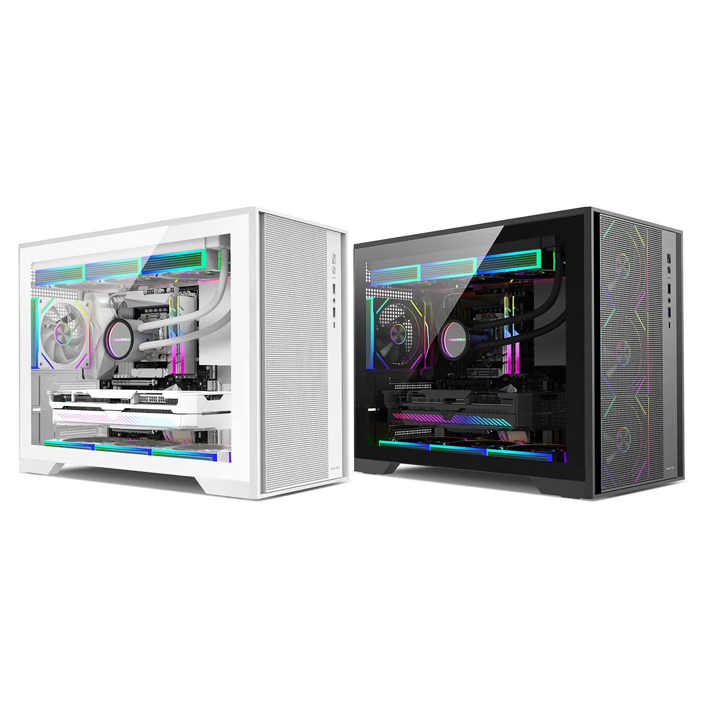 Pc Gaming Liquid - เคสคอมพิวเตอร์สำหรับเล่นเกมส์แบบตั้งโต๊ะ MATX รุ่น Power Train FengYing