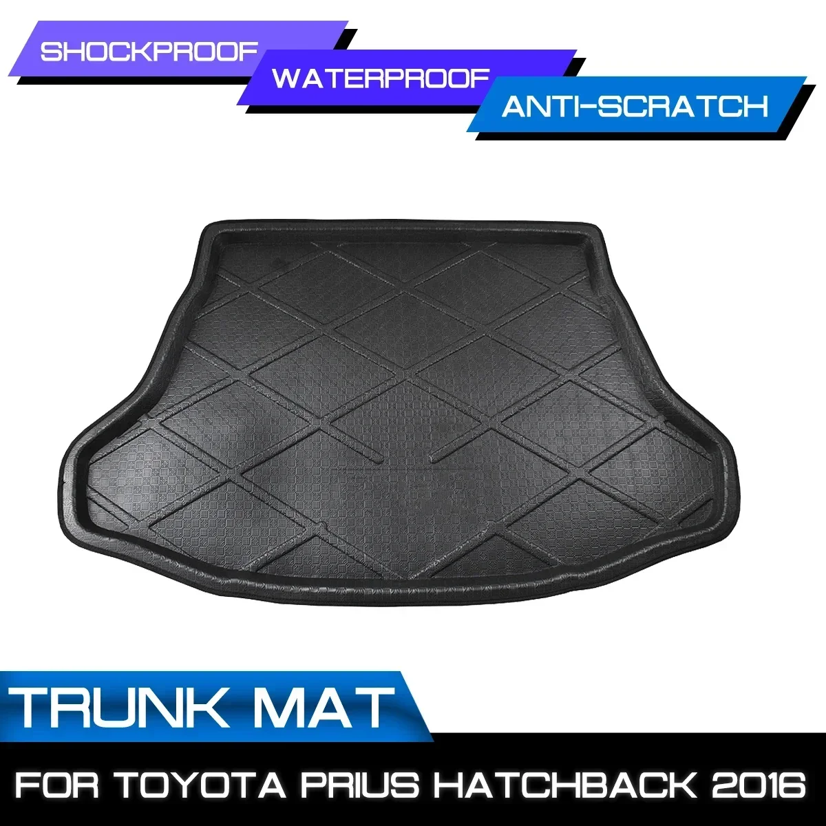 

Car Rear Trunk Boot Mat Waterproof Floor Mats Carpet Anti Mud Tray Cargo Liner For Toyota Prius Hatchback 2016