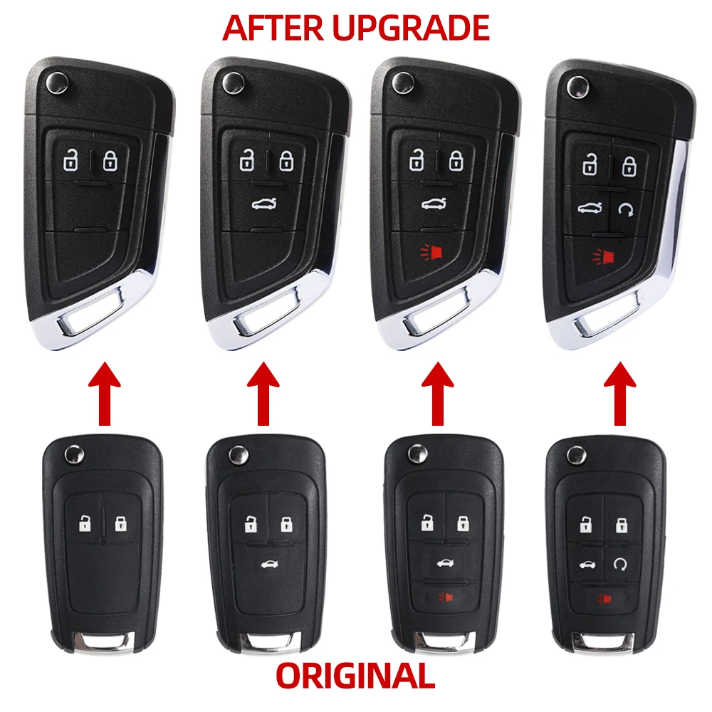 10Pcs Modified Remote Shell Key Case For Opel Vauxhall Insignia Astra Mokka Folding Car Key Case For Chevrolet Lova Aveo Curze