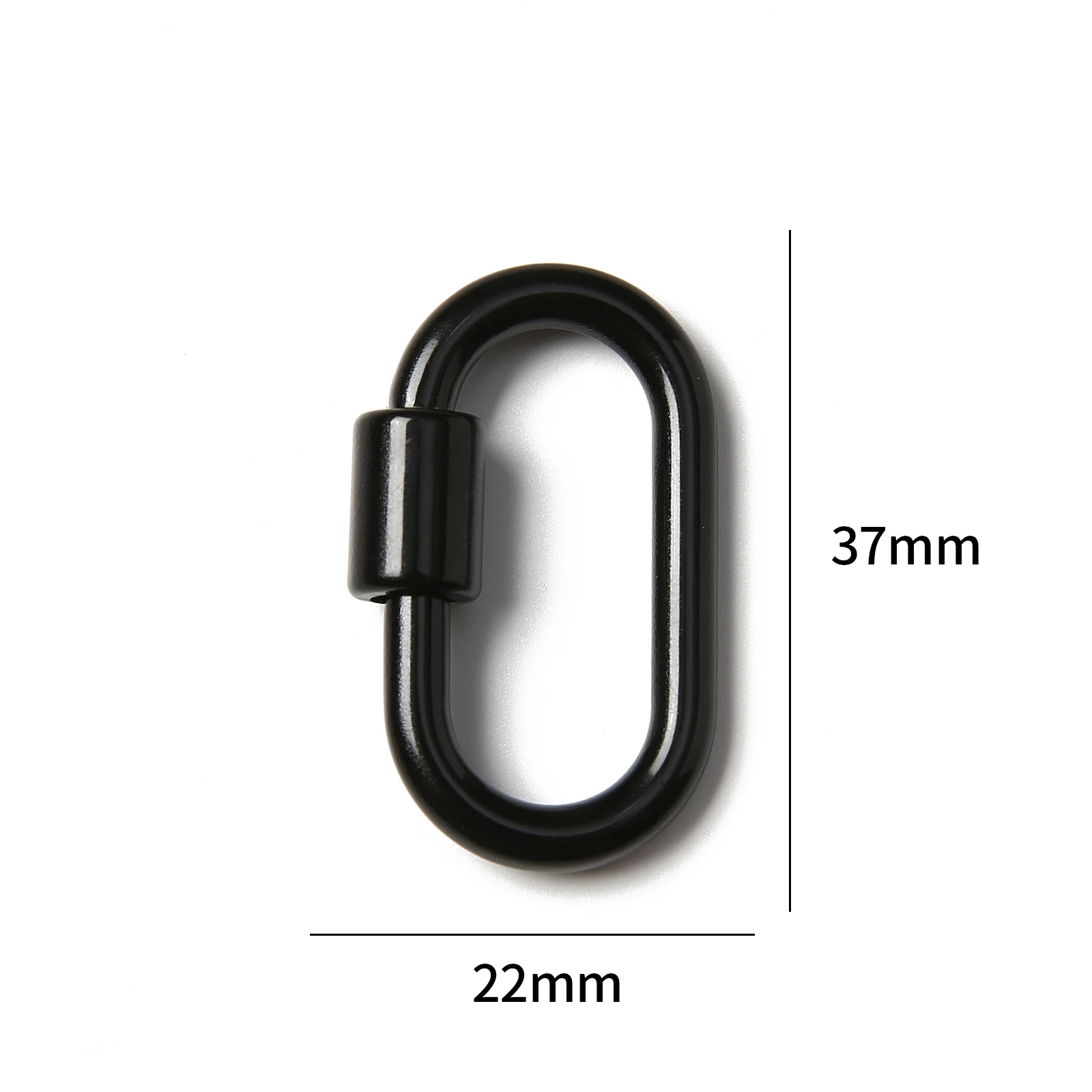 Makaronfarbener Lackierter Metall-Mini-Karabiner Federhaken DIY Schlüsselanhänger Taschenanhänger Schmuckherstellung Zubehör – Detail 8