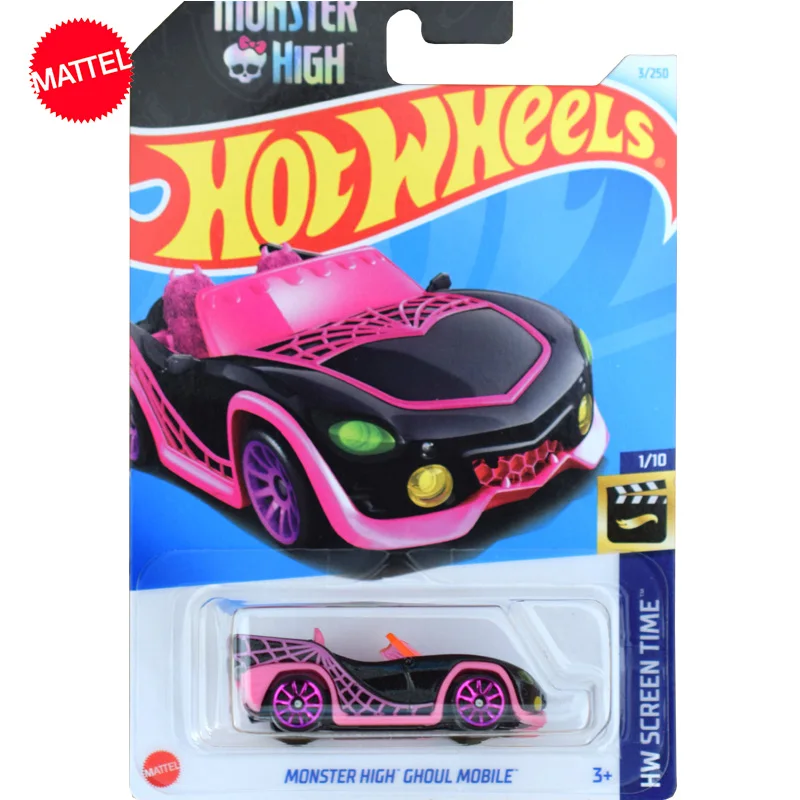 Original Mattel Hot Wheels  1/64 Monster High Ghoul Mobile Metal Diecast Vehicle Toys for Boys Collection Birthday Gift