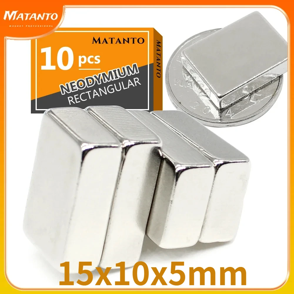 

2/5/10/20/30/50PCS 15x10x5mm NdFeB Strong Rare Earth Magnet Block Rectangular Magnetic N35 Permanent Neodymium Magnets