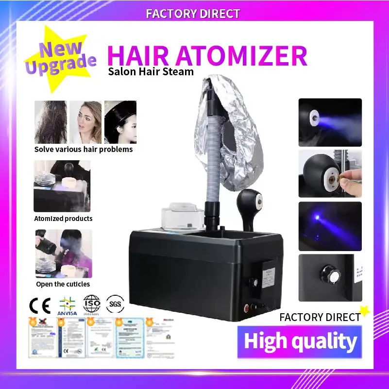 

High Quality Nano Ultrasonic Hair Spa Machine Scalp Care Deep Conditioning Hair Steamer Head-mounted Micro Mist Hair Steamer